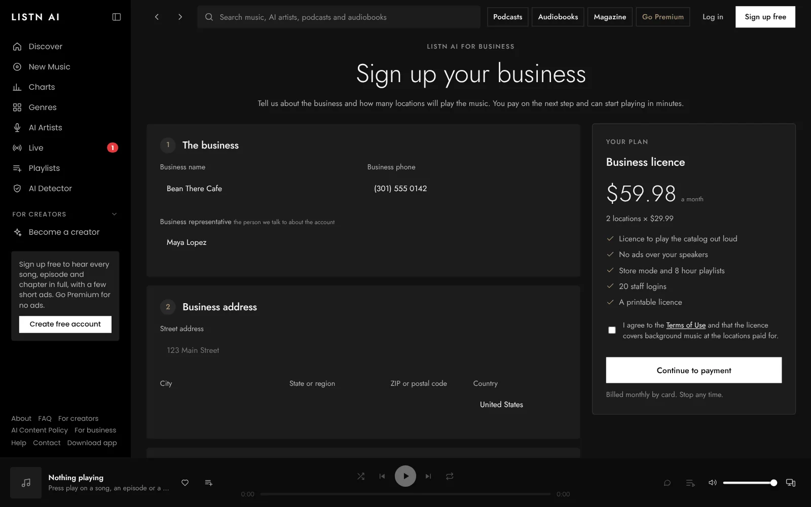 Sign up your business